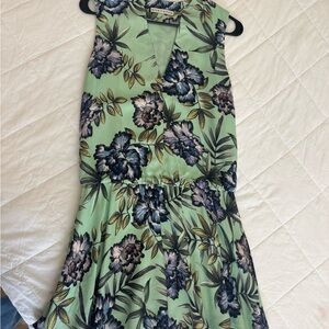 H&M Mint Green Floral Mini Dress